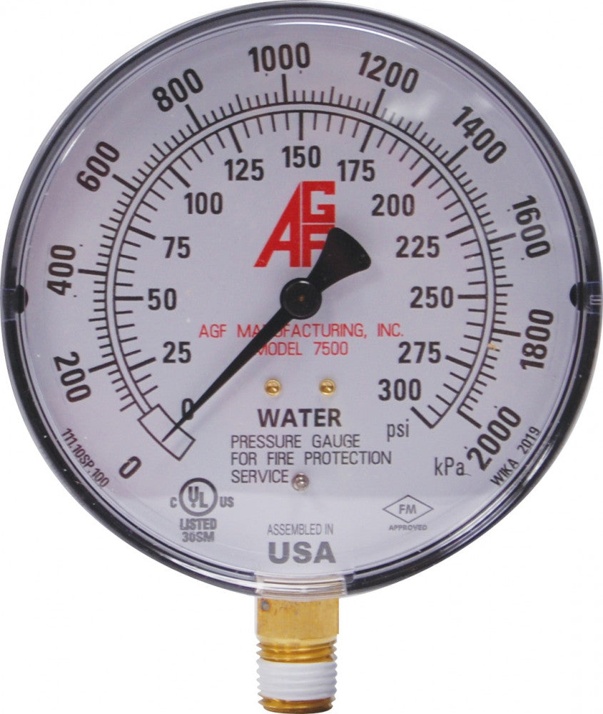 UL Listed Pressure Gauge - PG.AF100.019.UL
