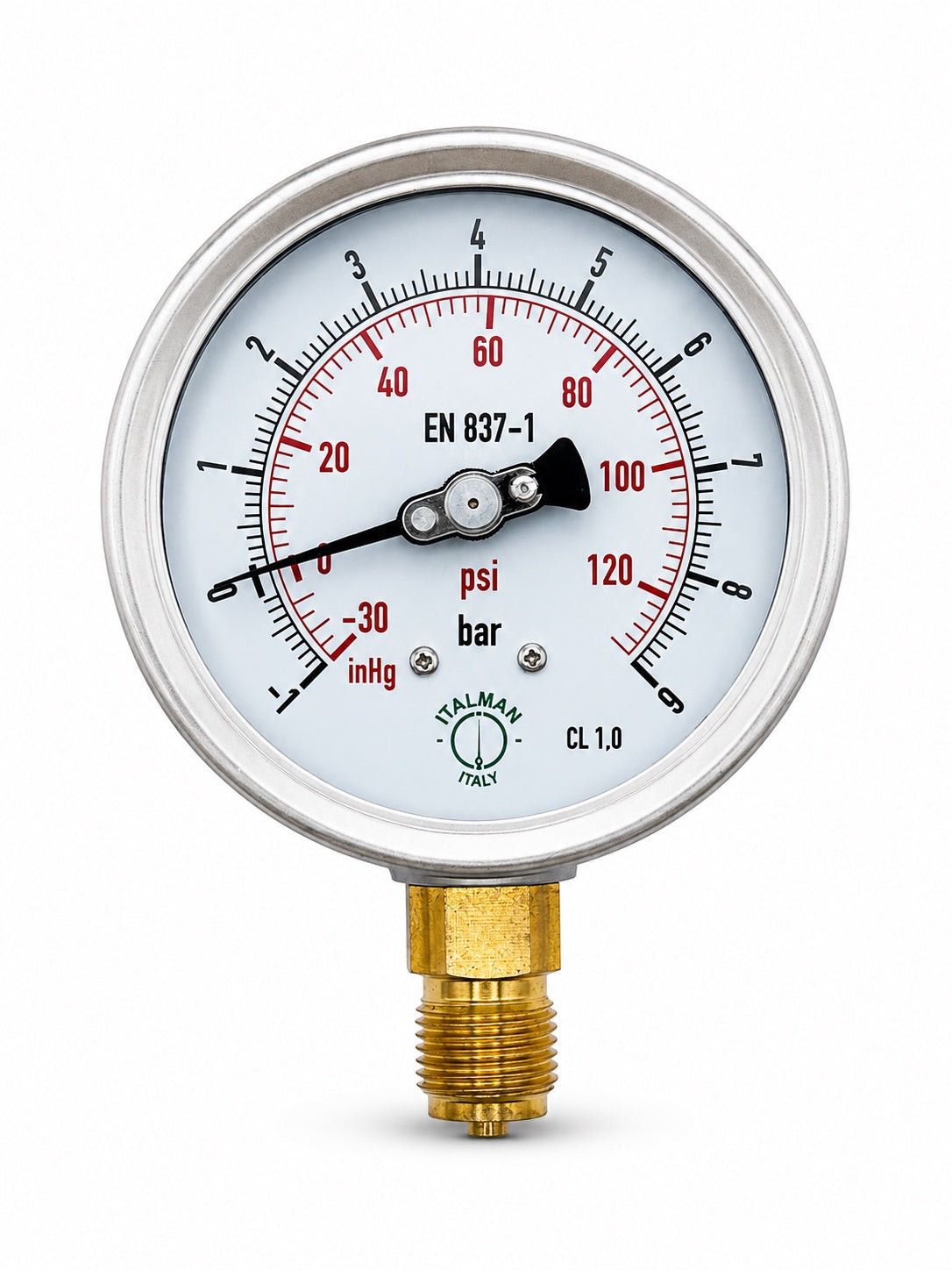 100mm Liquid-Filled Industrial Pressure Gauge