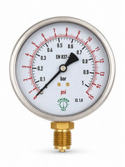 Liquid Fillable Bourdon Tube Pressure Gauge 4 Inch — PG.IT100.009.1.1.GL