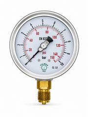 Liquid-Filled Industrial Pressure Gauge – PG.IT100.016.1.1.GLO