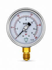 Liquid-Filled Industrial Pressure Gauge – PG.IT100.018.1.1.GLO